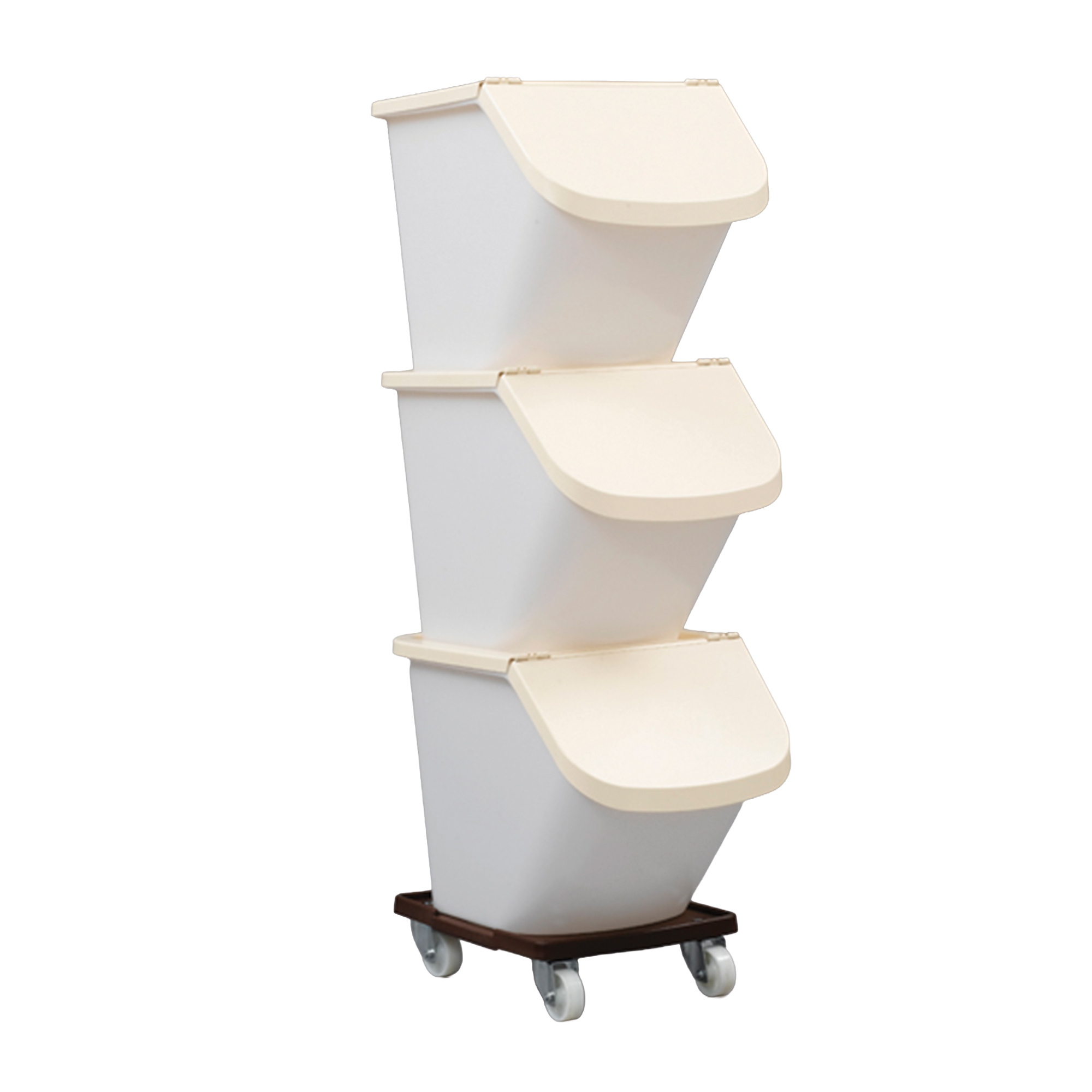 Storage Container Trio 40L with a Trolley on Wheels