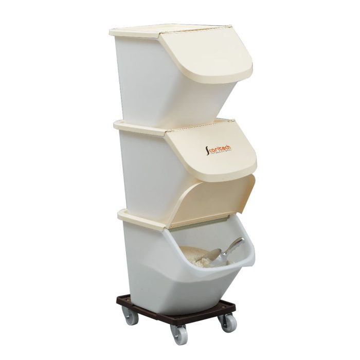 Storage Containers 40L Trio - Ivory Lid