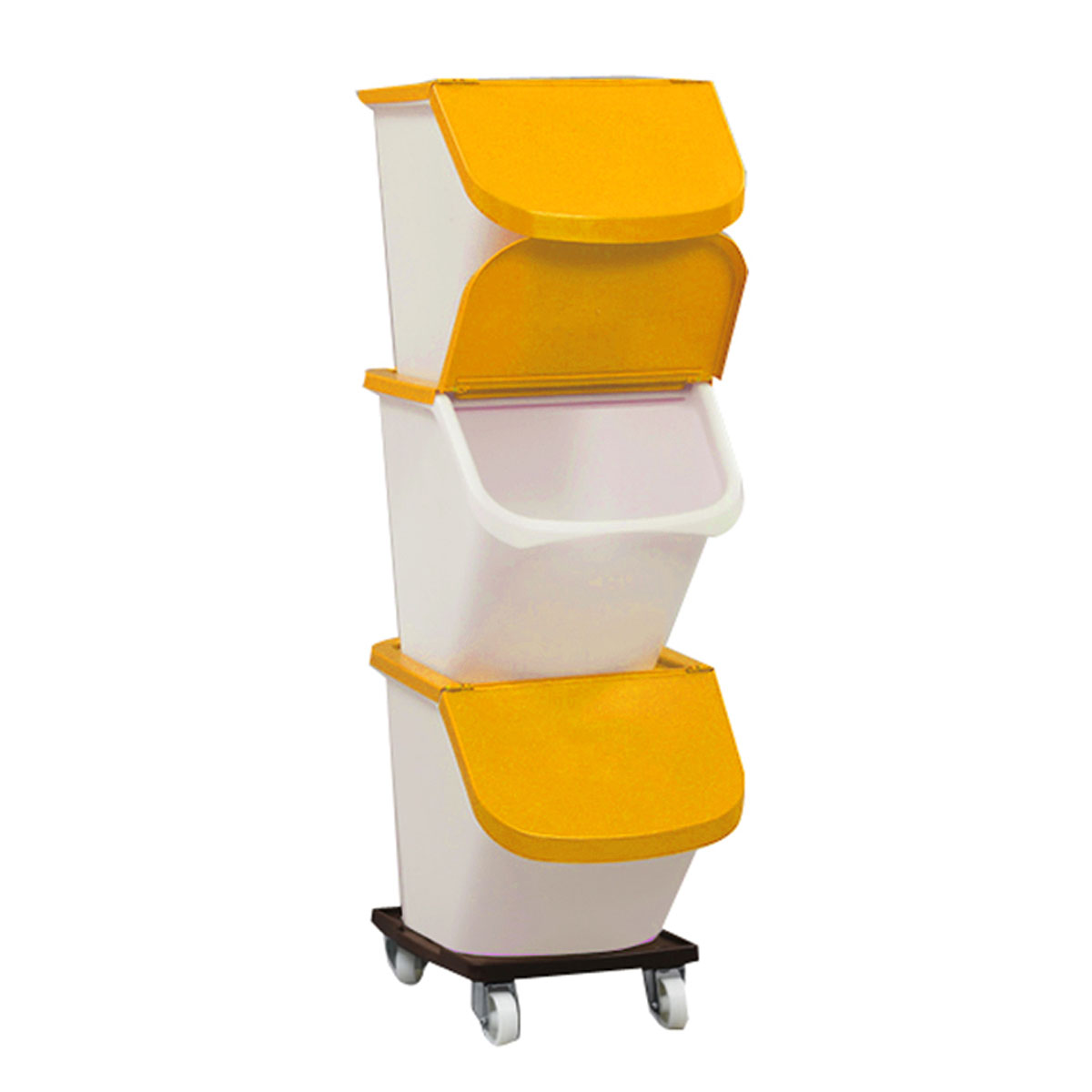 Storage Containers 40L Trio - Yellow Lid