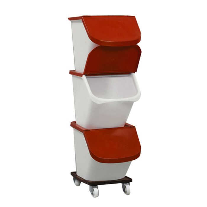 Storage Containers 40L Trio - Red Lid