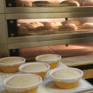 Bannetons with dough